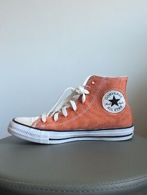 Converse Chuck Taylor All Star Renew High Top Orange Canvas Sneakers Womens Size